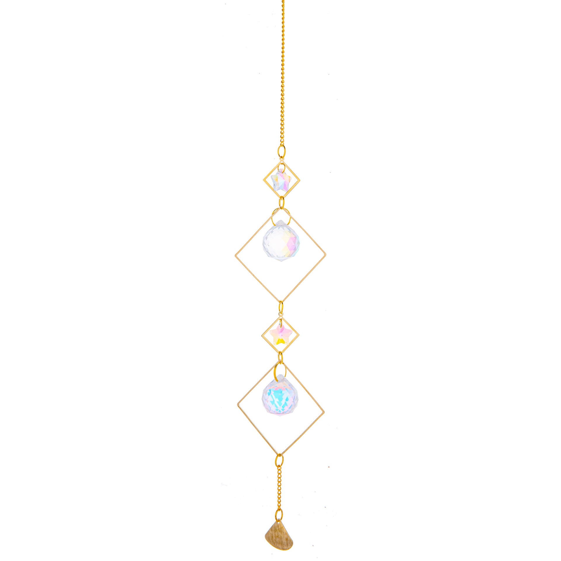 Wholesale Brass Crystal Wind Chime Sun Catcher Prism Ball Decoration